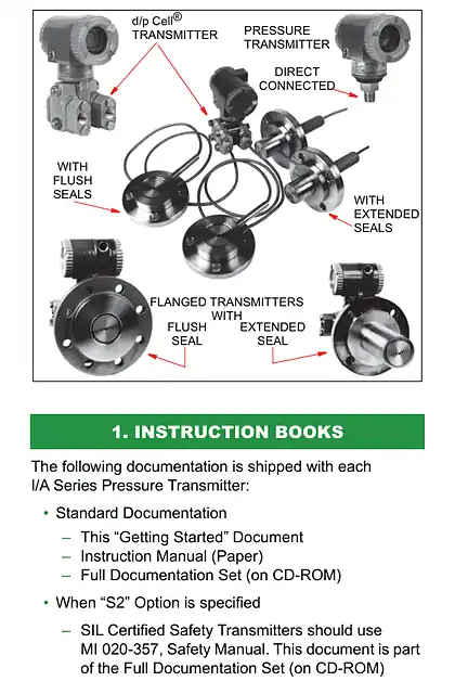 schneider施耐德Foxboro 压力变送器使用入门手册